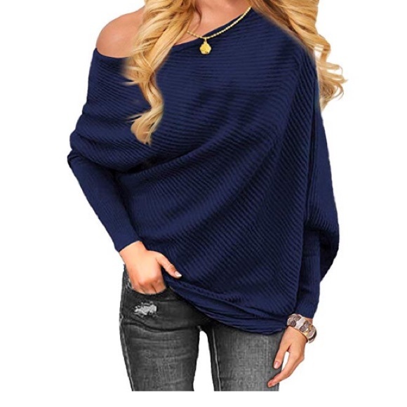 Asymmetrical Off Shoulder Sweater 
